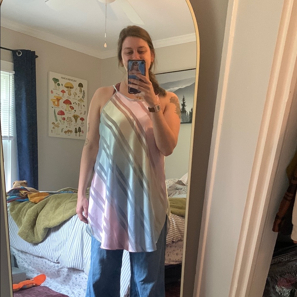 Pastel Rainbow Semi-Sheer Chemise